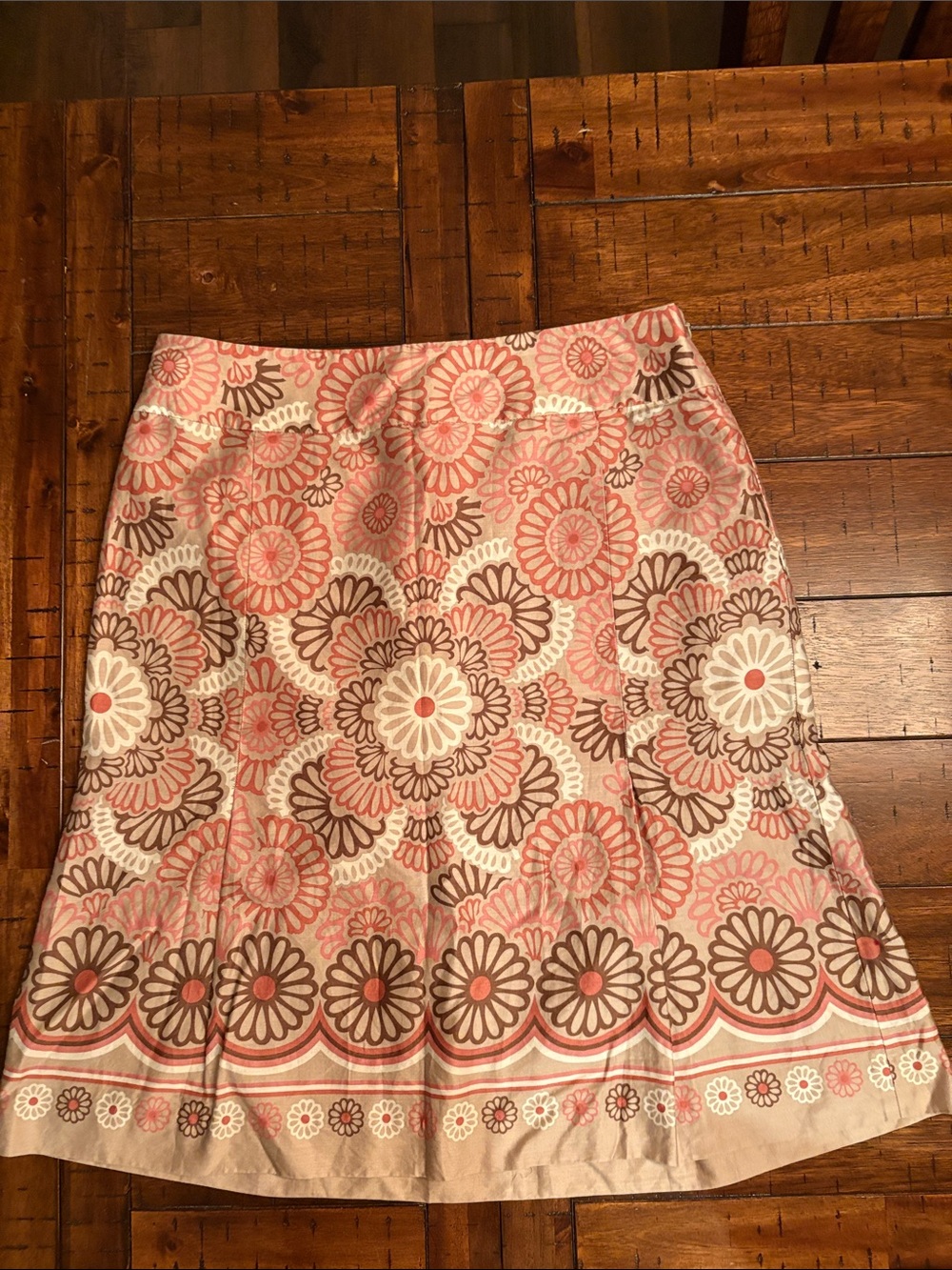 Loft Floral A-Line Skirt - Size 10 - 100% Cotton, Boho, Clean Beauty